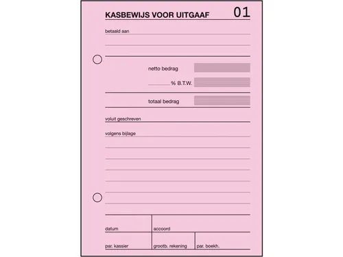 Kasbewijs Sigel Expres uitgaaf blok a 100 blad