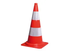 pion,HxB 750x400mm,PVC,oranje,fluorescerend,m. reflectieband