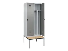 locker met bank,voor scheiding van kleding,HxBxD 2120x800x815mm,2vak