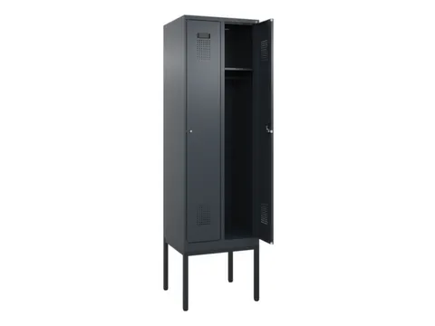 locker,HxBxD 2120x600x500mm,2vak,vak B 300mm,cil.-slot,voetonderstel