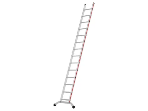 ladder,eenzijdig,14,verstevigde treden,balk L 3,72m,aluminium