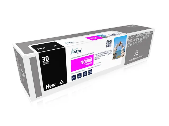 As15496 Astar Hp 980 Oj Inkt Cyaan Rebuilt 6600Pagina's Chip 110Ml