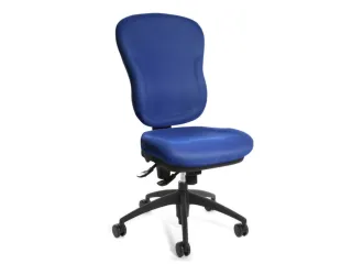 bureaustoel,synchroonmech.,zitting stof blauw,zitting H 430-550mm - 4