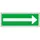 Vluchtroute-aanvullend bord,richtingspijl,PVC,groen/wit,HxB 105x300mm