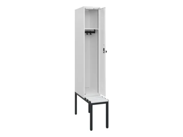 locker met bank,HxBxD 1950x300x815mm,1vak,vak B 300mm,draaigrendel