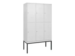 dubbeldekse locker,HxBxD 2120x1200x500mm,3x2vak.,vak B 400mm,cil.-slot
