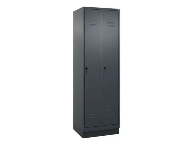 locker,HxBxD 1950x600x500mm,2vak,vak B 300mm,draaigrendel,sokkel