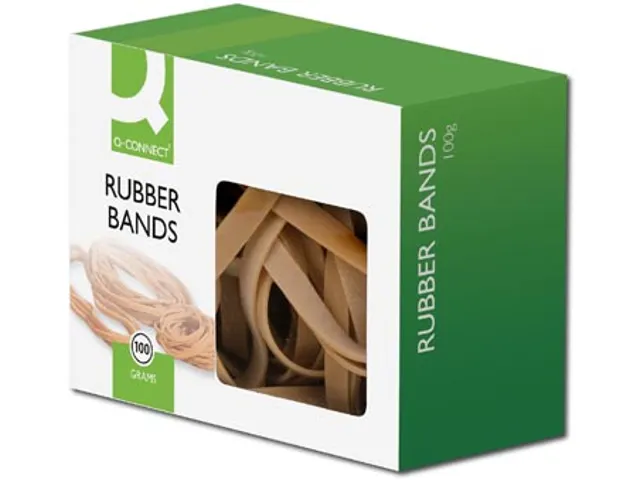 Q-CONNECT elastiek nr. 78 140x9mm 100gr 75% natuurrubber