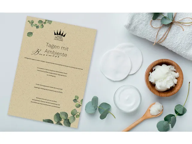 Papier avec motif Sigel Ecucalyptus A4 motif double-face papier herbe