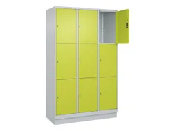 lockerkast,HxBxD 1950x1200x500mm,3x3vakken,vak B 400mm,cil.-slot