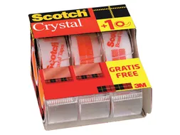 Plakband Scotch 600 19Mmx7.5M Crystal Clear + Handafroller