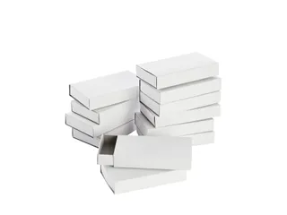 Luciferdoosjes Folia groot 110x60x20mm 12 stuks wit - 7