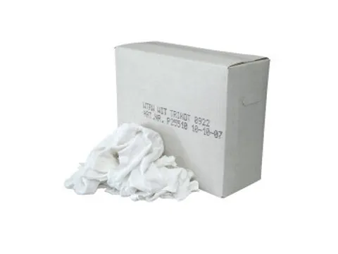 Poetslappen witte tricot speciaal, doos 10 kg