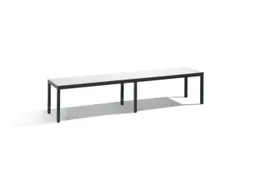 omkleedbank,HxLxD 401x2000x353mm,HPL wit,frame staal RAL7021