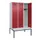 locker met bank,HxBxD 2120x1200x815mm,3vak,vak B 400mm,cilinderslot