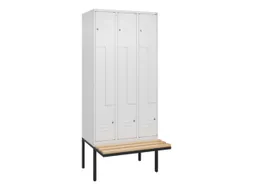 Z-garderobekast,HxBxD 2120x900x815mm,6vak,vak B 300mm,cil.-slot