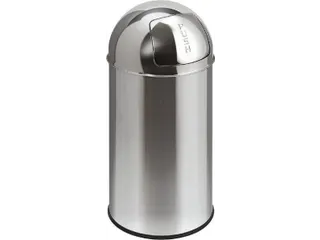 Afvalbak Pushcan 40 liter EKO RVS Kleur - 1