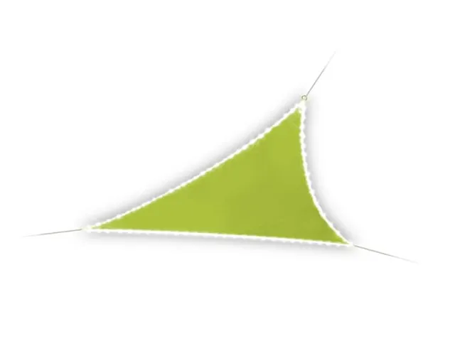 Zonnezeil Met LED-Randverlichting - Driehoek - 3.6 x 3.6 x 3.6m - LIM