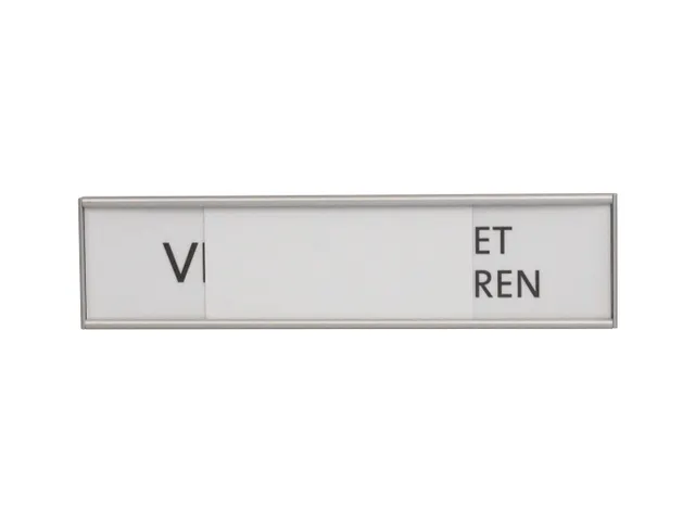 Design Schuifbord Aluminium klein Niet Storen Wit 100x25mm