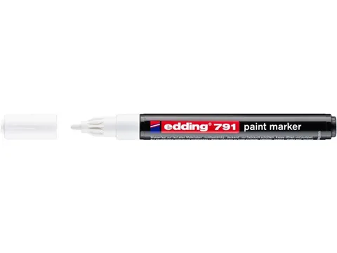 Paintmarker edding 791 op alcoholbasis 1-2mm wit