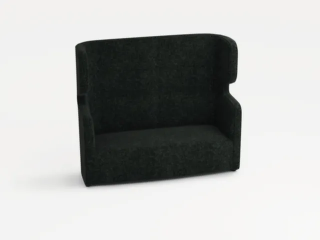sofa,2-zits,geluidabsorberend,stof antraciet,HxBxD 1330x1570x760mm