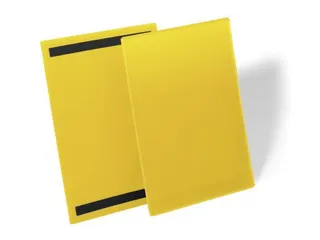 Magnetische documenthouder A4 staand formaat geel - 1