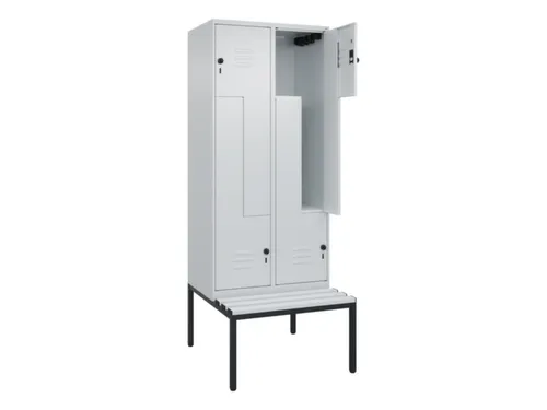 Z-garderobekast,HxBxD 2120x800x815mm,4vak,vak B 400mm,draaigrendel