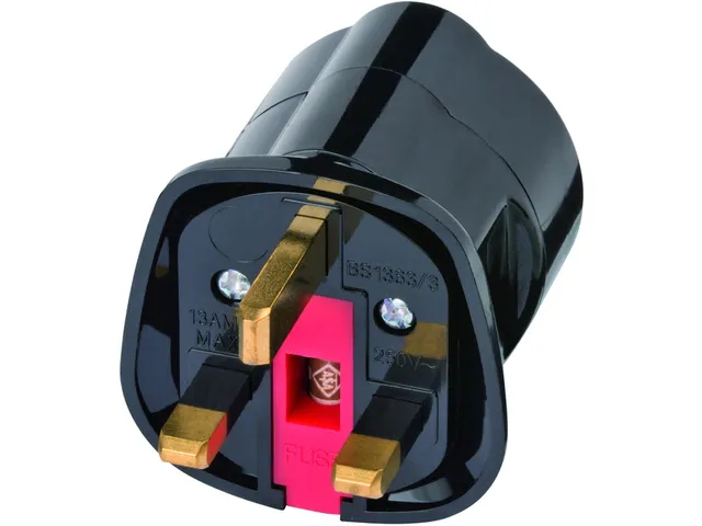 Reisstekker Brennenstuhl adapter GB/UK met aarding zwart