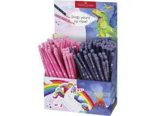 Potlood Faber-Castell grafiet Dino en Unicorn HB 2x72 stuks in koker - 2