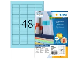 HERMA 4547 Gekleurde etiketten A4 45,7x21,2mm Blauw 4800 stuks