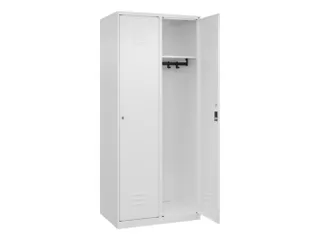 locker,HxBxD 1850x800x500mm,2vak,vak B 400mm,cil.-slot,staand op vloer - 1
