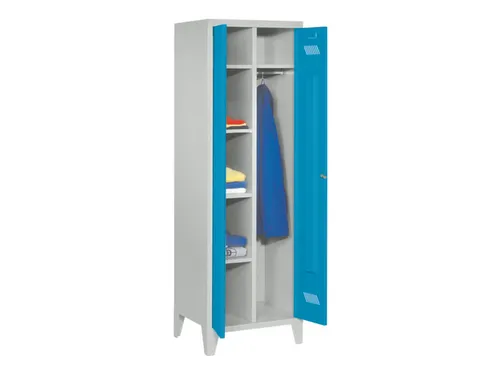 kleding-/wasgoedkast,HxBxD 1850x600x500mm,RAL7035,front RAL5012