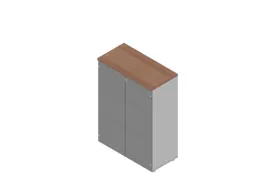vitrinekast HxBxD 1232x900x450mm 2xhouten vloer 3 OH aluminium noten