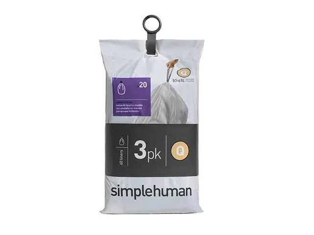 Afvalzakken Pocket Liner 50 liter (Q) wit, Simplehuman