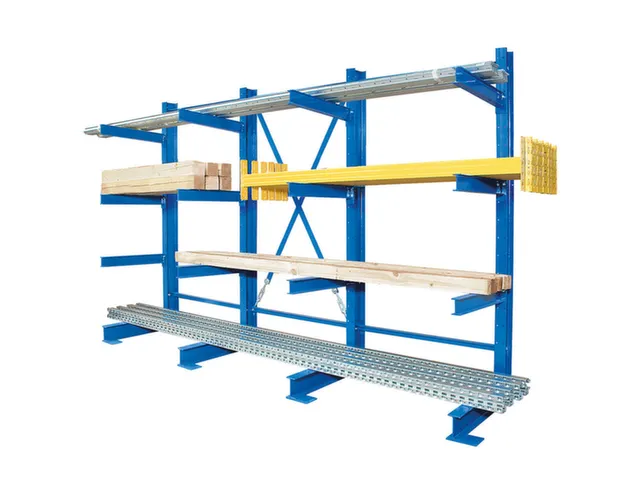 Draagarmstelling Basis+aanbouw Hxbxd 2000x3100x740mm 4staanders 12arm