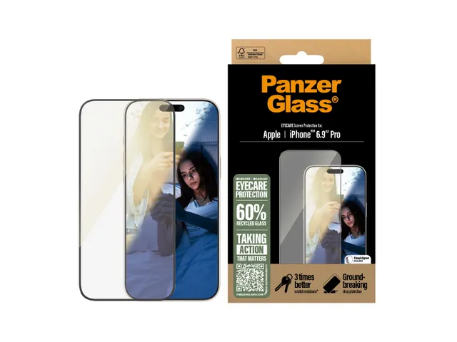 PanzerGlass EyeCARE Screen Protector iPhone 16 Pro Max | Ultra-W