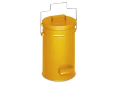 veiligheidsafvalbakken,25l,HxØ 500x270mm,romp staal RAL1023