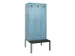 locker met bank,voor scheiding van kleding,HxBxD 2120x900x815mm,3vak