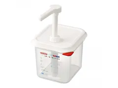 Araven Sauspomp Dispenser met bak 2.6 liter 1/6 GN 150mm