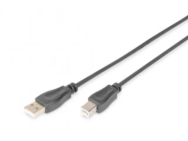 USB 2.0-aansluitkabel type A-B mannelijk/mannelijk 1,8m Zwart