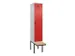 locker met bank,voor scheiding van kleding,HxBxD 2120x400x815mm,1vak