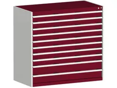 ladekast HxBxD 1200x1300x650mm 10laden zware lasten RAL7035 RAL3004