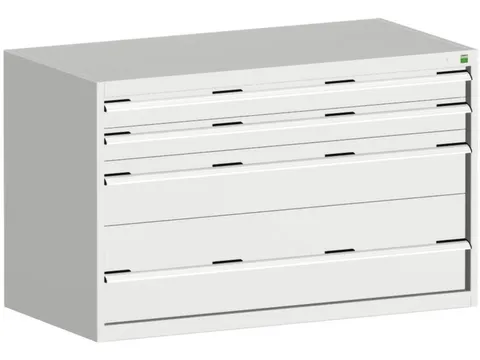 ladekast 800x1300x750mm 4laden zware lasten RAL7035 front RAL7035