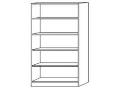 kantoorstelling,HxBxD 2004x1000x400mm,4xhouten vloer,5ordnerhoogtes