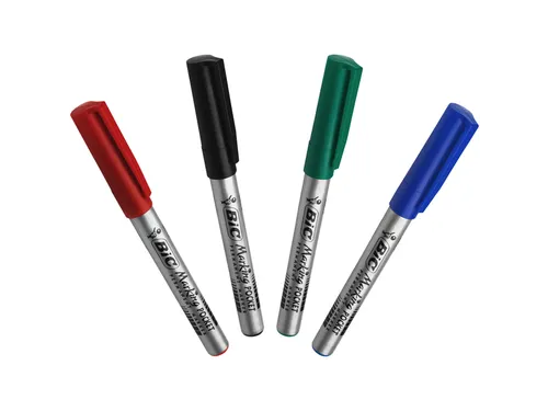 Viltstift Bic ecolutions rond fijn assorti blister à 4 kleuren