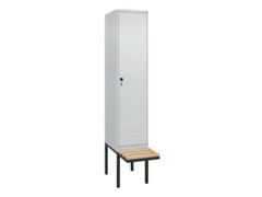 locker met bank,HxBxD 2120x400x815mm,1vak,vak B 400mm,draaigrendel