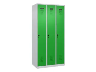 locker,HxBxD 1850x900x500mm,3vak,vak B 300mm,draaigrendel - 3
