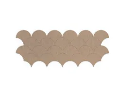 Akoestische PET-vilt Japanse Golf tegels beige 30x26cm 22 stuks