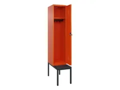 locker met bank,HxBxD 2120x400x815mm,1vak,vak B 400mm,draaigrendel
