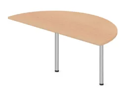 aanbouwtafel,i.h.v.,HxBxD 720-840x1600x800mm,halfrond,NE-esdoorn